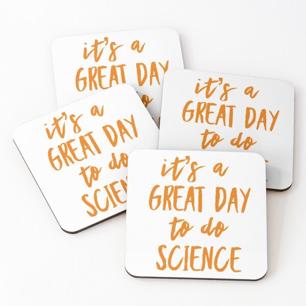 Item preview, It’s a great day to do science in orange font on white background designed and sold by UncleStuScience.