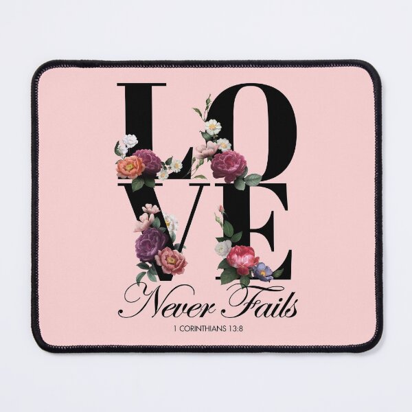 Item preview, Love Never Fails in Elegant Floral Font designed and sold by KA DESIGNS.