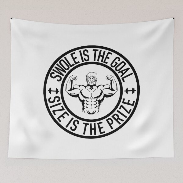 Item preview, Swole Is the Goal Size is the Prize Gym Workout Bodybuilding designed and sold by Gsallicat.