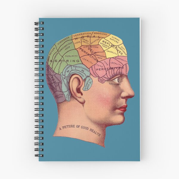 Item preview, Colorful Retro Phrenology Head  designed and sold by RedThorThreads.