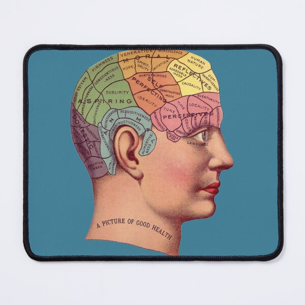 Item preview, Colorful Retro Phrenology Head  designed and sold by RedThorThreads.