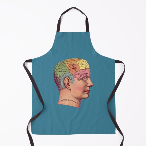 Item preview, Colorful Retro Phrenology Head designed and sold by RedThorThreads.