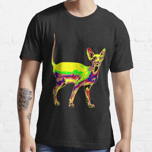 "Sphynx cat hairless cat colorful art sphynx " Tshirt for Sale by