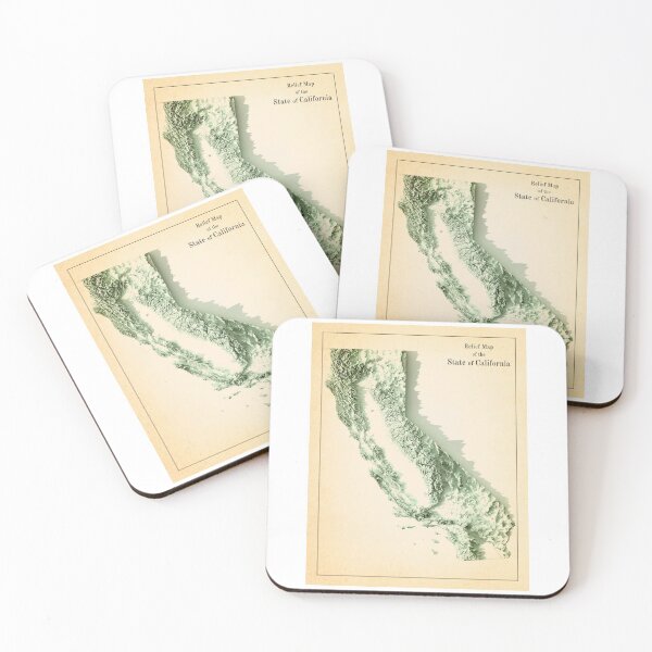 Item preview, California Shaded Relief Map 3D digitally-rendered designed and sold by ThinkAboutMaps.