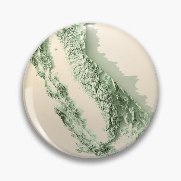 Item preview, California Shaded Relief Map 3D digitally-rendered designed and sold by ThinkAboutMaps.
