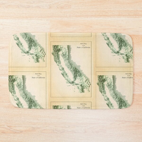 Item preview, California Shaded Relief Map 3D digitally-rendered designed and sold by ThinkAboutMaps.