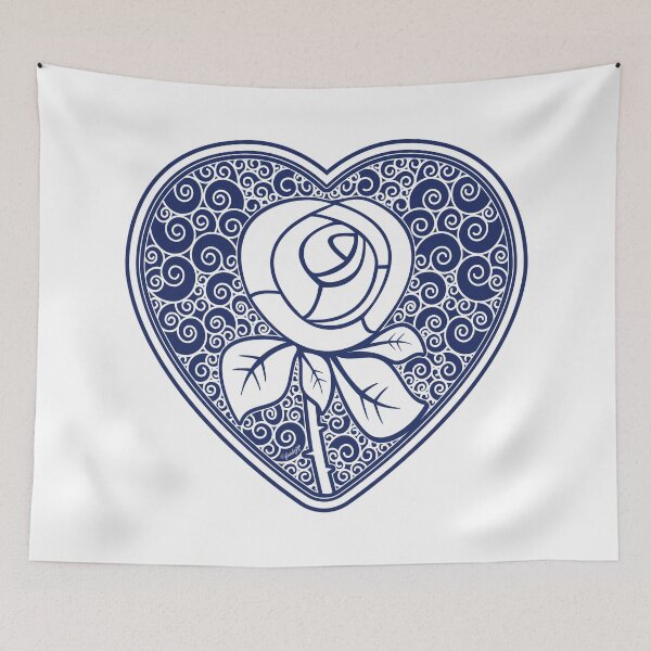 Item preview, LOVE HEART (Rose) - White designed and sold by ifourdezign.