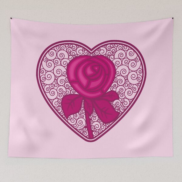 Item preview, LOVE HEART (Rose) - Pink designed and sold by ifourdezign.