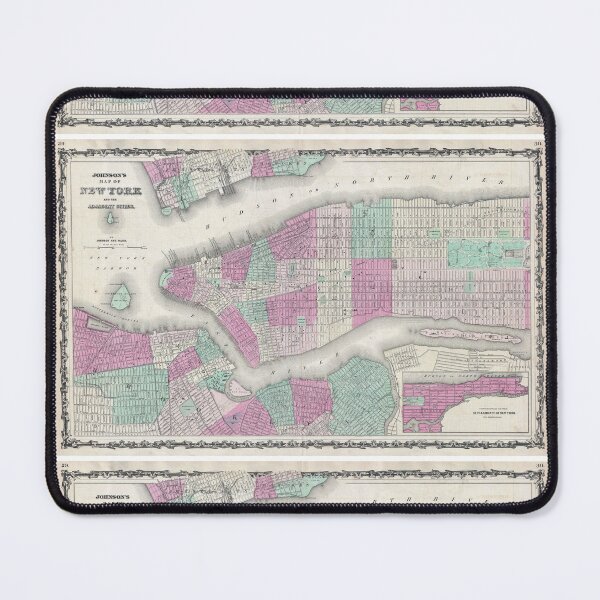 Item preview, Antique Map of Manhattan & Brooklyn 1862 designed and sold by abbazabba.