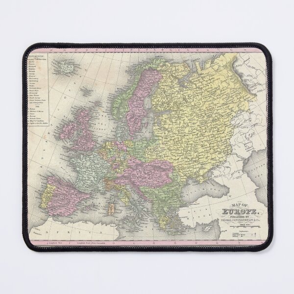 Item preview, Antique Map of Europe 1850 designed and sold by abbazabba.