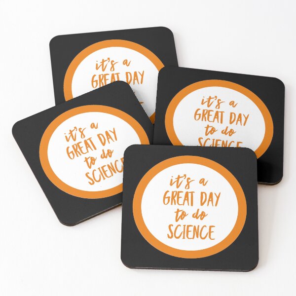 Item preview, It’s a great day to do science in white and orange font on black background designed and sold by UncleStuScience.