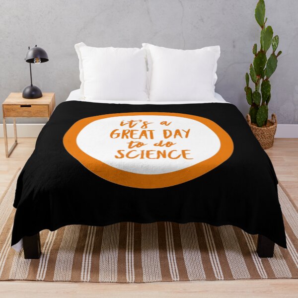 Item preview, It’s a great day to do science in white and orange font on black background designed and sold by UncleStuScience.