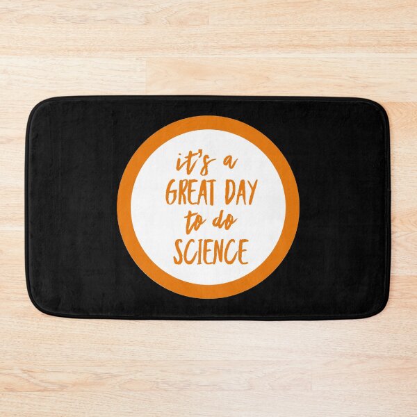Item preview, It’s a great day to do science in white and orange font on black background designed and sold by UncleStuScience.
