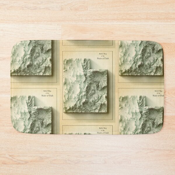 Item preview, Relief Map of Utah 3D digitally-rendered designed and sold by ThinkAboutMaps.