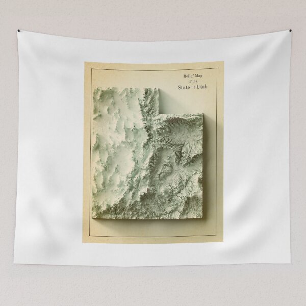 Item preview, Relief Map of Utah 3D digitally-rendered designed and sold by ThinkAboutMaps.