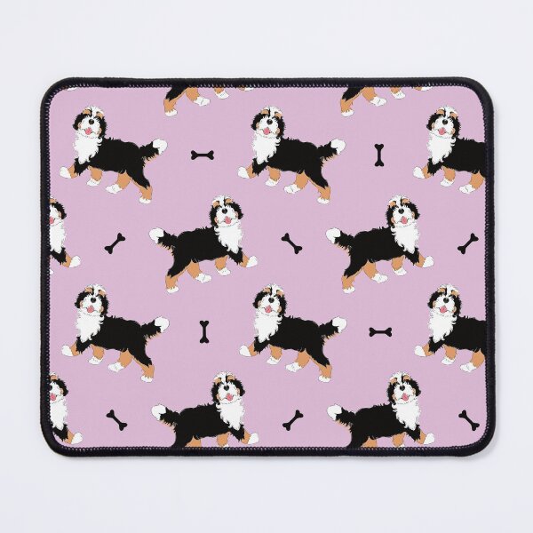 Item preview, Cute Tri Color Bernedoodle - lilac Background designed and sold by Lulupainting.