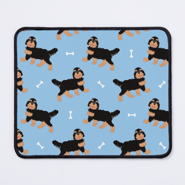 Item preview, Cute Phantom Bernedoodle - Blue Background designed and sold by Lulupainting.
