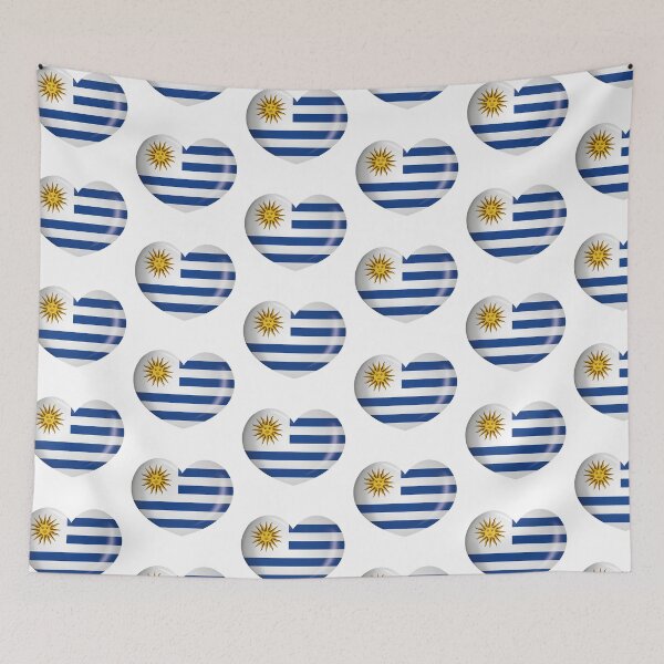 Item preview, Illustration heart icon with flag of Uruguay. Ideal for catalogs of institutional materials and geography designed and sold by LucianoCosmo.
