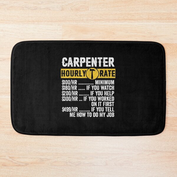 Item preview, Funny Vintage Carpenter Apparel Woodworking Hourly Rate Mens designed and sold by Druss2Anato.