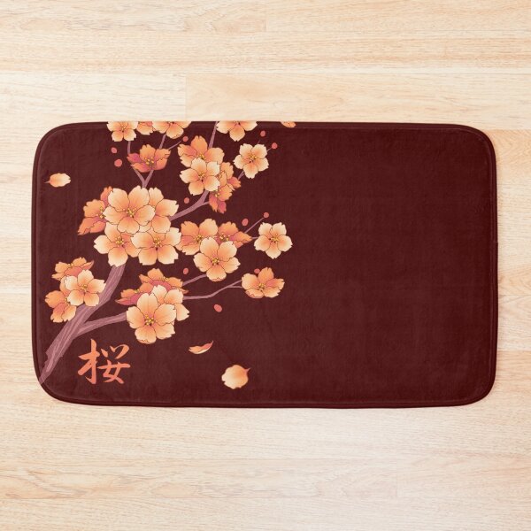 Item preview, Falling Orange Sakura Cherry Blossom designed and sold by arterialmotive.