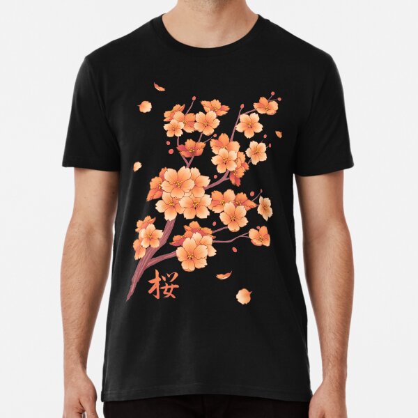 Falling Orange Sakura Cherry Blossom