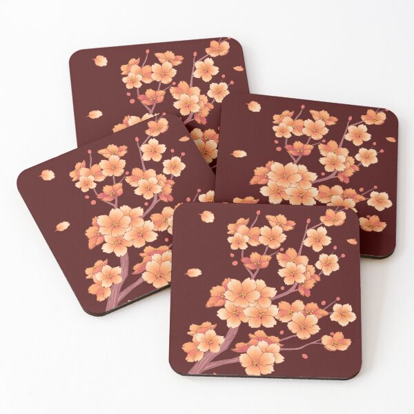 Item preview, Falling Orange Sakura Cherry Blossom designed and sold by arterialmotive.