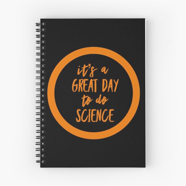 Item preview, It’s a great day to do science in black and orange font on black background designed and sold by UncleStuScience.