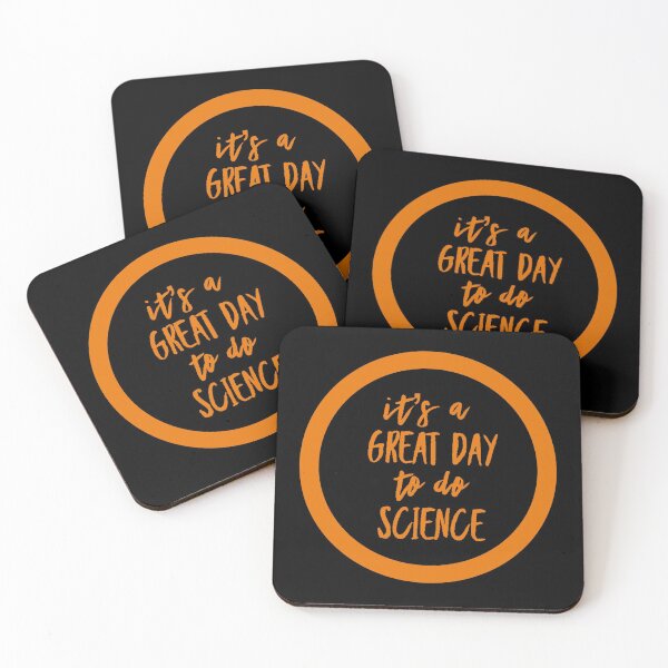 Item preview, It’s a great day to do science in black and orange font on black background designed and sold by UncleStuScience.