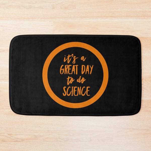 Item preview, It’s a great day to do science in black and orange font on black background designed and sold by UncleStuScience.