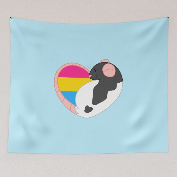 Item preview, Pansexual Pride Rat designed and sold by Dandyrats.