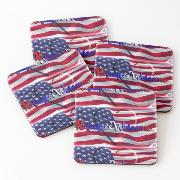 Item preview, Refugees Welcome, Welcoming is what America does best, Patriotic designed and sold by HazardPaay.