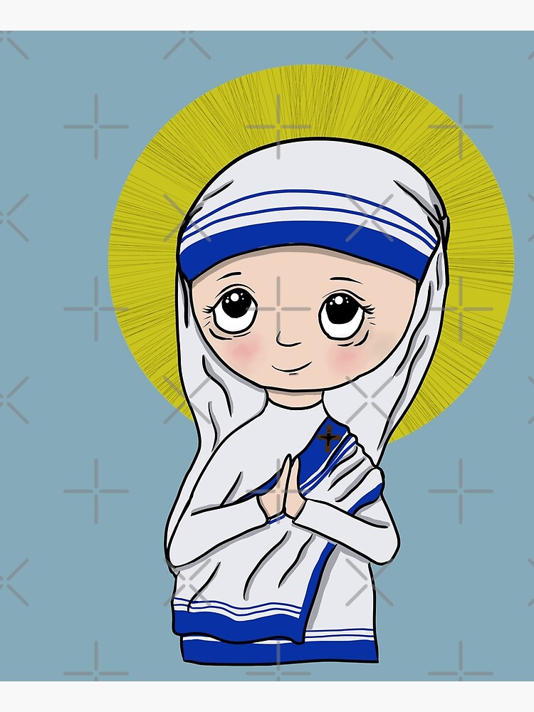 Saint Theresa holy catholic woman cartoon' Baseball Cap