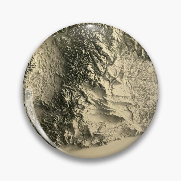 Item preview, Washington State Relief Map 3D digitally-rendered designed and sold by ThinkAboutMaps.
