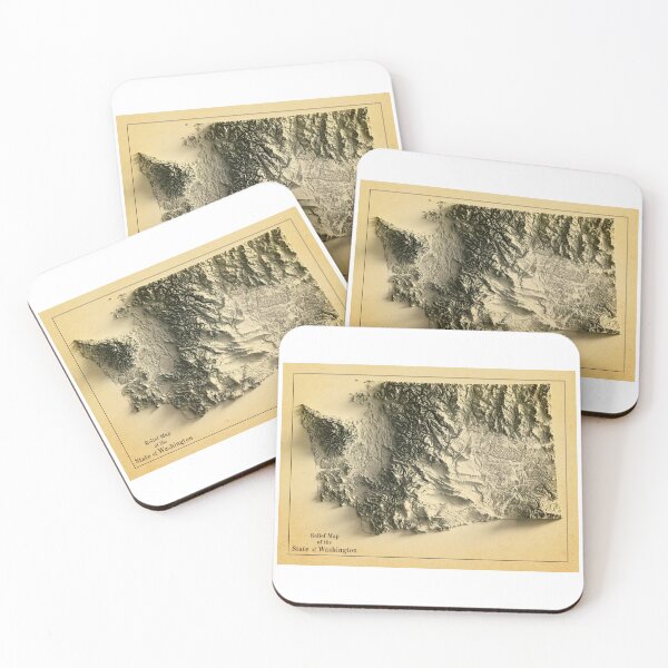 Item preview, Washington State Relief Map 3D digitally-rendered designed and sold by ThinkAboutMaps.