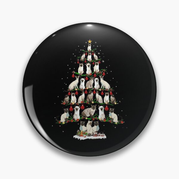 Item preview, Cute Siamese Cats Tree Merry Christmas Cat Lover Gift designed and sold by ryannokune.