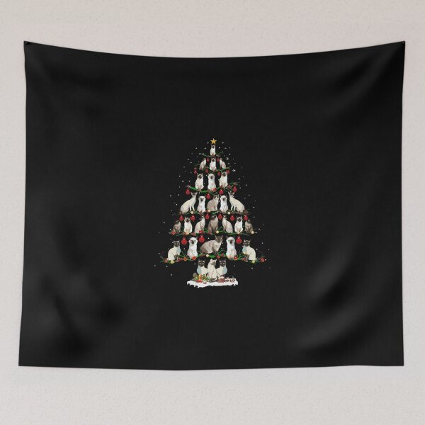 Item preview, Cute Siamese Cats Tree Merry Christmas Cat Lover Gift designed and sold by ryannokune.