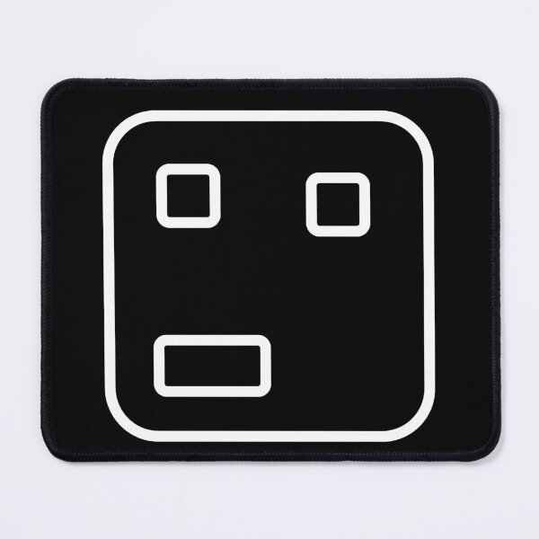 Item preview, Squared Face - Surprised Face (White on Black)  designed and sold by On-The-Roof.