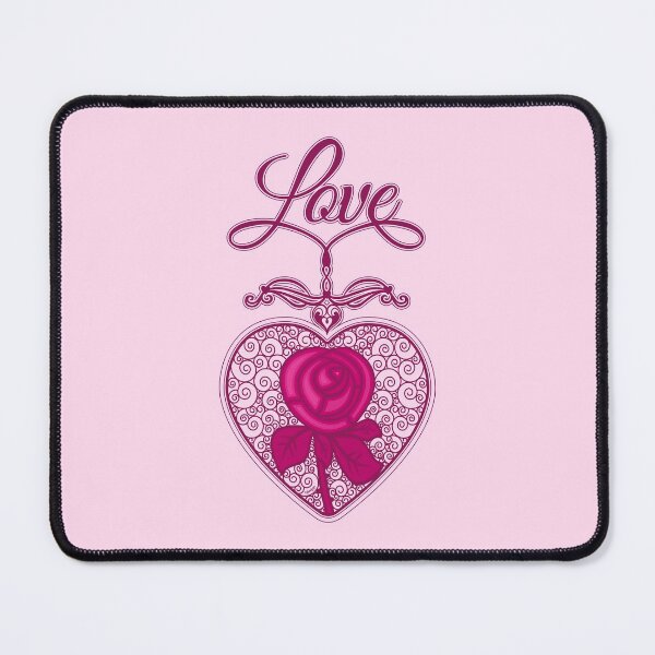 Item preview, LOVE HEART (Rose and Text) - Pink designed and sold by ifourdezign.