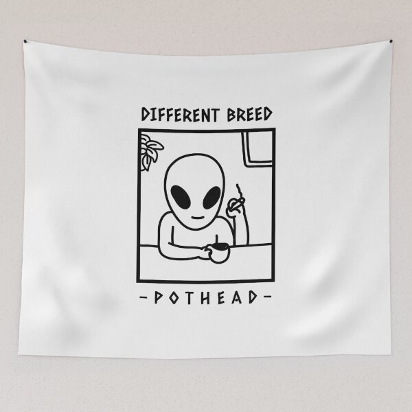 Item preview, Different Breed Alien Pothead (White) designed and sold by HigherMartians.