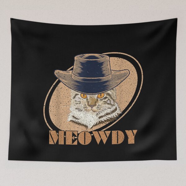 Item preview, Vintage Cat Meowdy Funny Cowboy Meme Howdy Meow Meme Western  designed and sold by DaiShop.