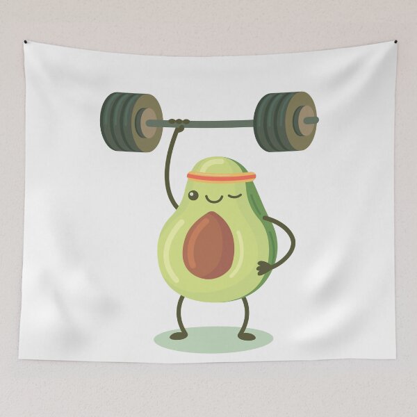 Item preview, Avocado Boy Weightlifting designed and sold by hutamaAdi98.