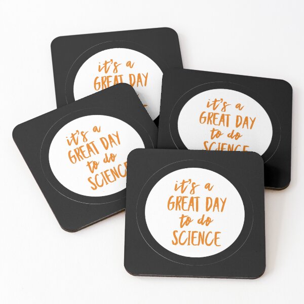 Item preview, It’s a great day to do science in white and orange font on black background designed and sold by UncleStuScience.