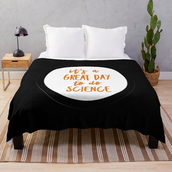 Item preview, It’s a great day to do science in white and orange font on black background designed and sold by UncleStuScience.