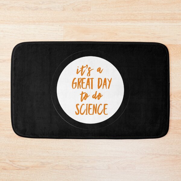 Item preview, It’s a great day to do science in white and orange font on black background designed and sold by UncleStuScience.