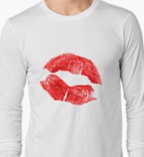 Imprint of red lipstick Long Sleeve T-Shirt