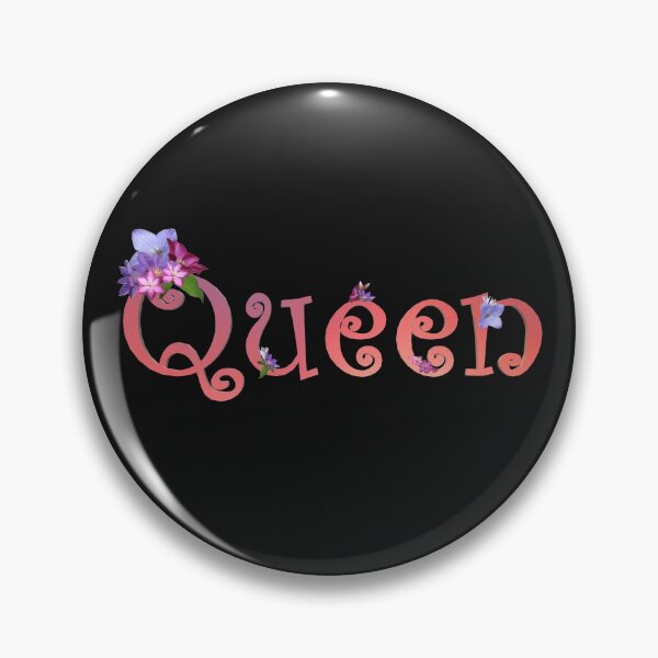 Item preview, Queen with Pink Ombré Lettering and Floral Accents designed and sold by AloraDawnEve.