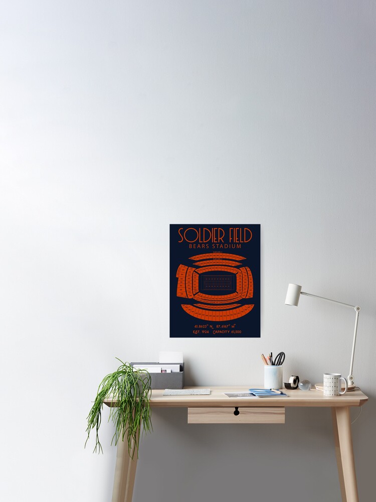 Soldier Fields, Justin Fields, Chicago Bears Art Print for Sale by  be-claireful