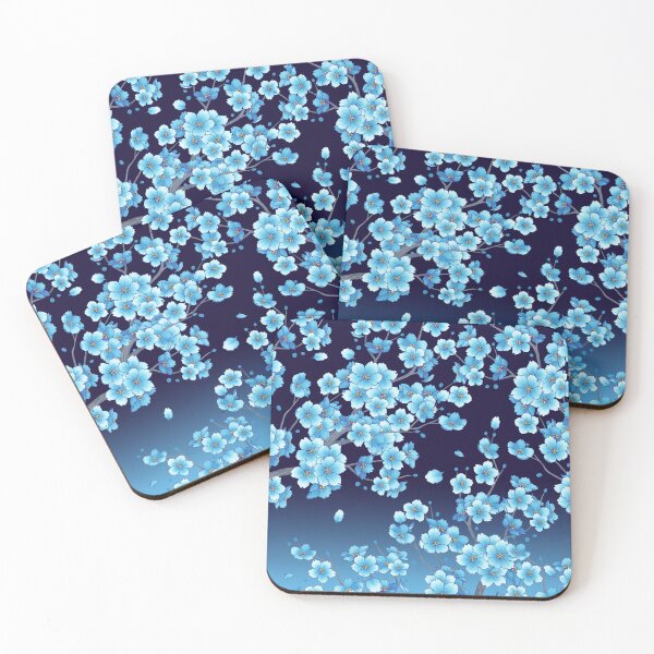 Item preview, Falling Blue Sakura Cherry Blossom petals designed and sold by arterialmotive.