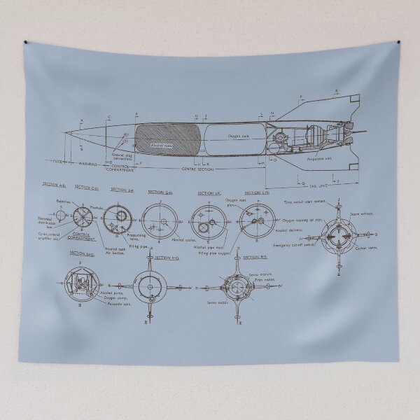 Item preview, V2 Rocket | V-2 Rocket Blueprint designed and sold by brooklyntowner.
