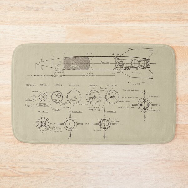 Item preview, V2 Rocket | V-2 Rocket Blueprint designed and sold by brooklyntowner.